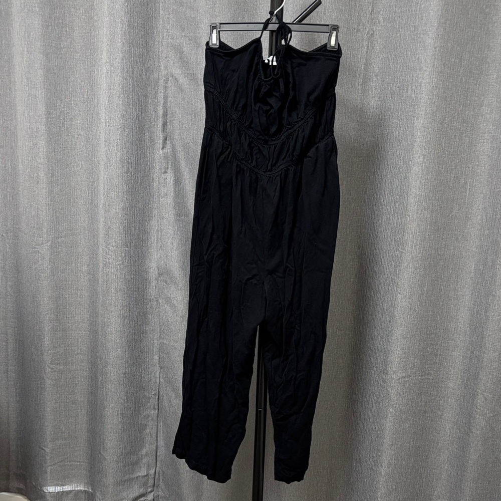 Black Strapless Jumpsuit